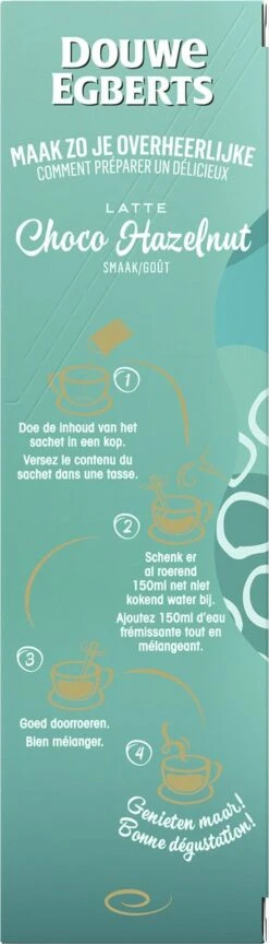 Douwe Egberts Latte Choco Hazelnut Oploskoffie - 5/9 Intensiteit - 5 X 8 Zakjes -Beste Koffie Winkel 343x1200 6