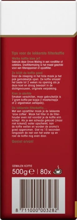 Douwe Egberts Aroma Rood Grove Maling Filterkoffie - 6 X 500 Gram -Beste Koffie Winkel 421x1200 1