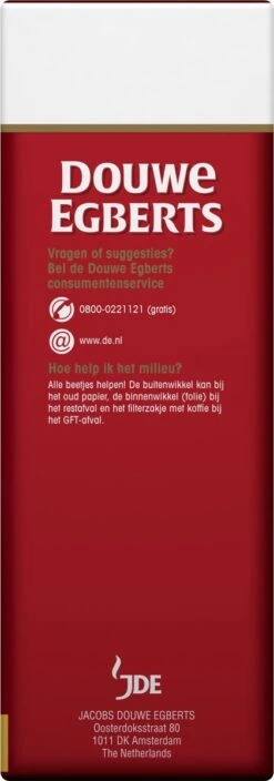 Douwe Egberts Aroma Rood Grove Maling Filterkoffie - 6 X 500 Gram -Beste Koffie Winkel 421x1200 2