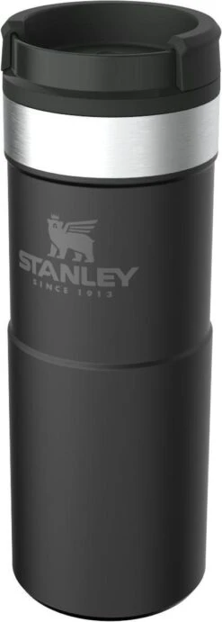 Stanley The NeverLeak™ Travel Mug 0,35L NEW - Thermosfles - Matt Black -Beste Koffie Winkel 429x1200