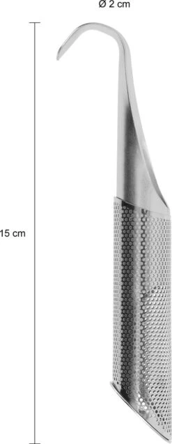 Krumble Theezeef - Hangend - Pijp - Theezeefje - Thee Ei - Tea Infuser - Kruidenfilter - Voor Losse Thee - RVS - Zilver - 4 X 2 X 15 Cm -Beste Koffie Winkel 465x1200