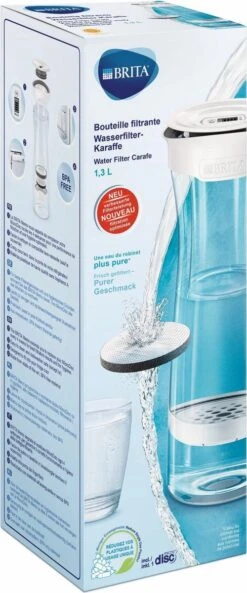 BRITA - Fill&Serve Waterfilterkaraf - 1,3L - Wit Grafiet - Inclusief 1 MicroDisc Waterfilter -Beste Koffie Winkel 500x1200