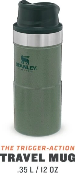 Stanley Trigger-Action Travel Mug 0.35L - Thermosfles - Hammertone Green -Beste Koffie Winkel 521x1200 2