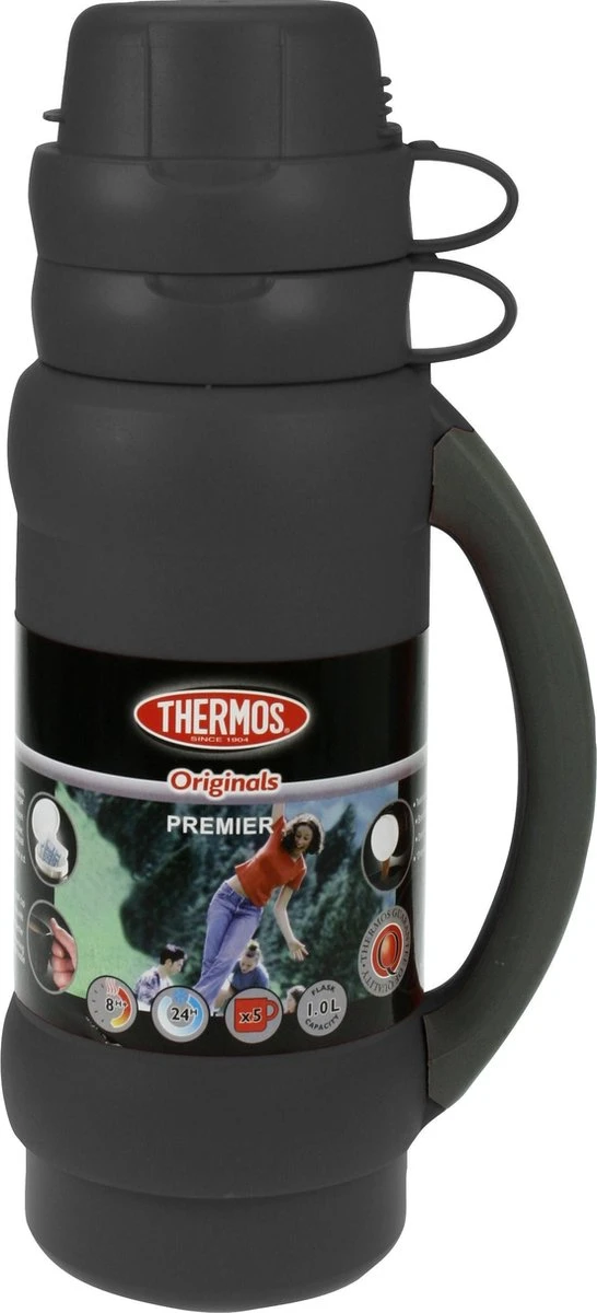 Thermos Premier Isoleerfles - 1L - Zwart 3 Thermos Premier Isoleerfles - 1L - Zwart