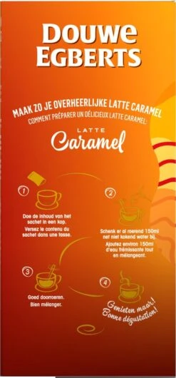 Douwe Egberts Verwenkoffie Latte Caramel Oploskoffie - 5 X 8 Zakjes -Beste Koffie Winkel 559x1200 2