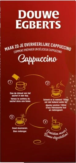Douwe Egberts Verwenkoffie Cappuccino Oploskoffie - 5 X 10 Zakjes -Beste Koffie Winkel 559x1200