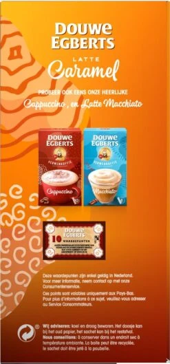 Douwe Egberts Verwenkoffie Latte Caramel Oploskoffie - 5 X 8 Zakjes -Beste Koffie Winkel 560x1200 2