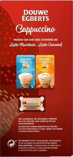 Douwe Egberts Verwenkoffie Cappuccino Oploskoffie - 5 X 10 Zakjes -Beste Koffie Winkel 560x1200