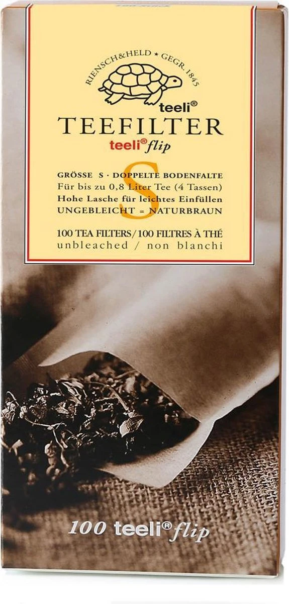 Teeli Flip - Theefilters S - Papier - Wit - 100 Stuks 3 Teeli Flip - Theefilters S - Papier - Wit - 100 Stuks