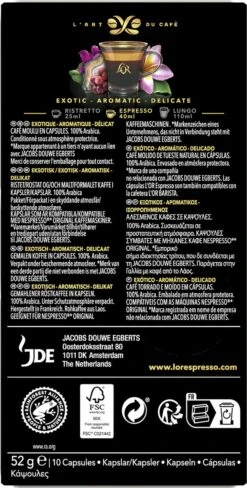 L'OR Espresso Limited Creations Laos Bolaven Koffiecups - Intensiteit 7/12 - 10 X 10 Capsules 9 L'OR Espresso Limited Creations Laos Bolaven Koffiecups - Intensiteit 7/12 - 10 X 10 Capsules -Beste Koffie Winkel 607x1200 8