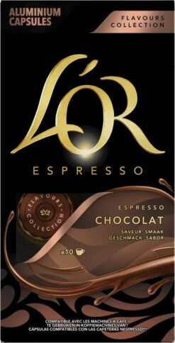 L'OR Espresso Chocolat Koffiecups - 10 X 10 Capsules -Beste Koffie Winkel 612x1200 1