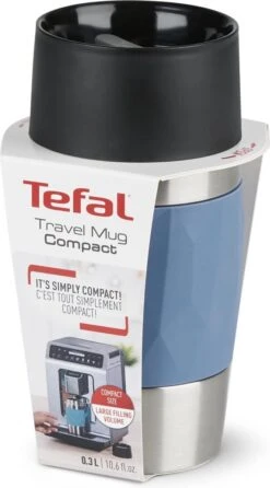 Tefal Compact Travel Mug Compact Thermosfles - 0,3 L - Blauw -Beste Koffie Winkel 664x1200