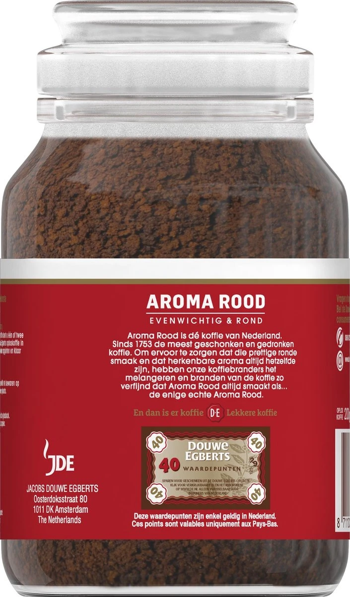 Douwe Egberts Aroma Rood Oploskoffie - 6 X Pot Van 200 Gram 4 Douwe Egberts Aroma Rood Oploskoffie - 6 X Pot Van 200 Gram - Afbeelding 2