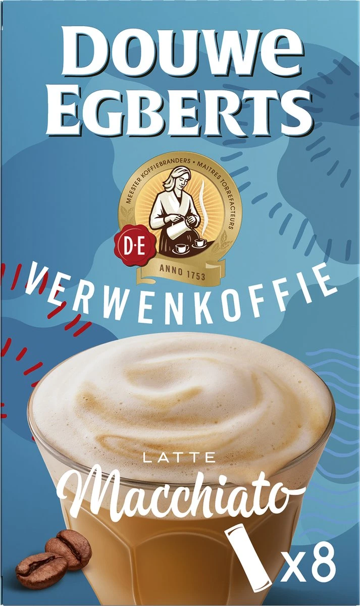 Douwe Egberts Verwenkoffie Latte Macchiato Oploskoffie - 5 X 8 Zakjes 11 Douwe Egberts Verwenkoffie Latte Macchiato Oploskoffie - 5 X 8 Zakjes - Afbeelding 9