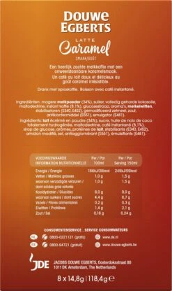 Douwe Egberts Verwenkoffie Latte Caramel Oploskoffie - 5 X 8 Zakjes -Beste Koffie Winkel 713x1200 7