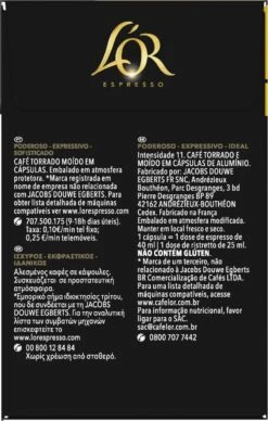 L'OR Espresso Ristretto Koffiecups - Intensiteit 11/12 - 4 X 40 Capsules -Beste Koffie Winkel 764x1200 1