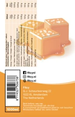 Fitcy | Koffiesiroop | Salted Caramel | Barista Syrup | Zero | Vegan | Vetvrij | Suikervrij | Keto-vriendelijk | Koffie | Siroop | MET DOSEERPOMP | 1L -Beste Koffie Winkel 764x1200 2