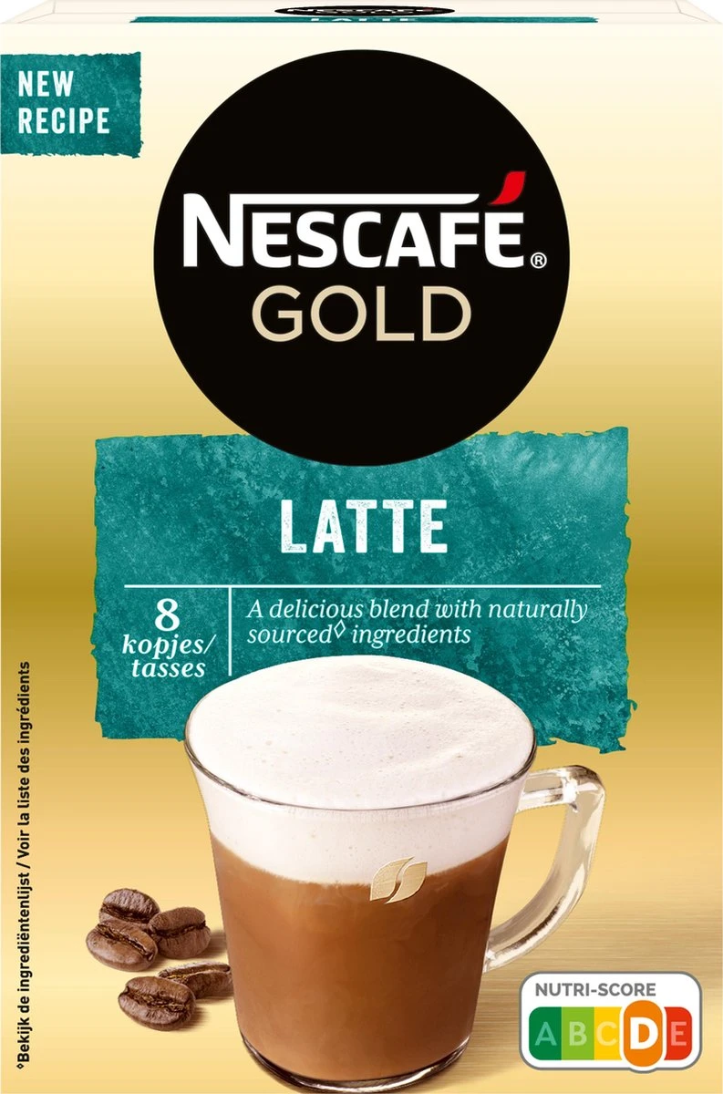 Nescafé Gold Latte Macchiato Oploskoffie - 6 Doosjes à 8 Zakjes 4 Nescafé Gold Latte Macchiato Oploskoffie - 6 Doosjes à 8 Zakjes - Afbeelding 2