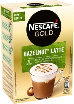 Nescafé Gold Hazelnoot Latte Oploskoffie - 6 Doosjes à 8 Zakjes -Beste Koffie Winkel 855x1200 2