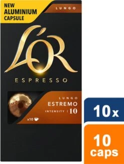 L'OR Lungo Estremo Koffiecups - Intensiteit 10/12 - 10 X 10 Capsules -Beste Koffie Winkel 909x1200 8