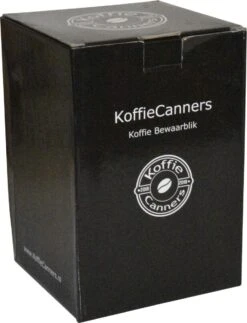 KoffieCanners Koffie Bewaarbus Luchtdicht Met CO2 Uitlaat Voor 600 Gram - Koffieblik Matzwart -Beste Koffie Winkel 917x1200