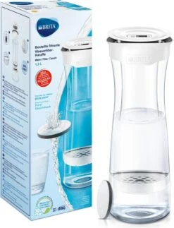 BRITA - Fill&Serve Waterfilterkaraf - 1,3L - Wit Grafiet - Inclusief 1 MicroDisc Waterfilter -Beste Koffie Winkel 918x1200