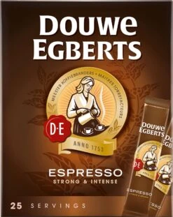 Douwe Egberts Espresso Sticks Oploskoffie - 6 X 25 Zakjes -Beste Koffie Winkel 954x1200 1