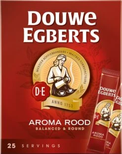 Douwe Egberts Aroma Rood Sticks Oploskoffie - 6 X 25 Zakjes -Beste Koffie Winkel 954x1200 2