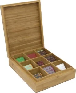 Bredemeijer - Theedoos 9-vaks Gesloten Bamboe Natural 9 Bredemeijer - Theedoos 9-vaks Gesloten Bamboe Natural -Beste Koffie Winkel 986x1200